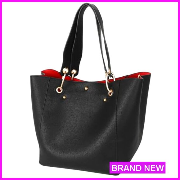 Large Work Tote Bag Vegan Leather Crossbody Purse Travel Designer Handbag
